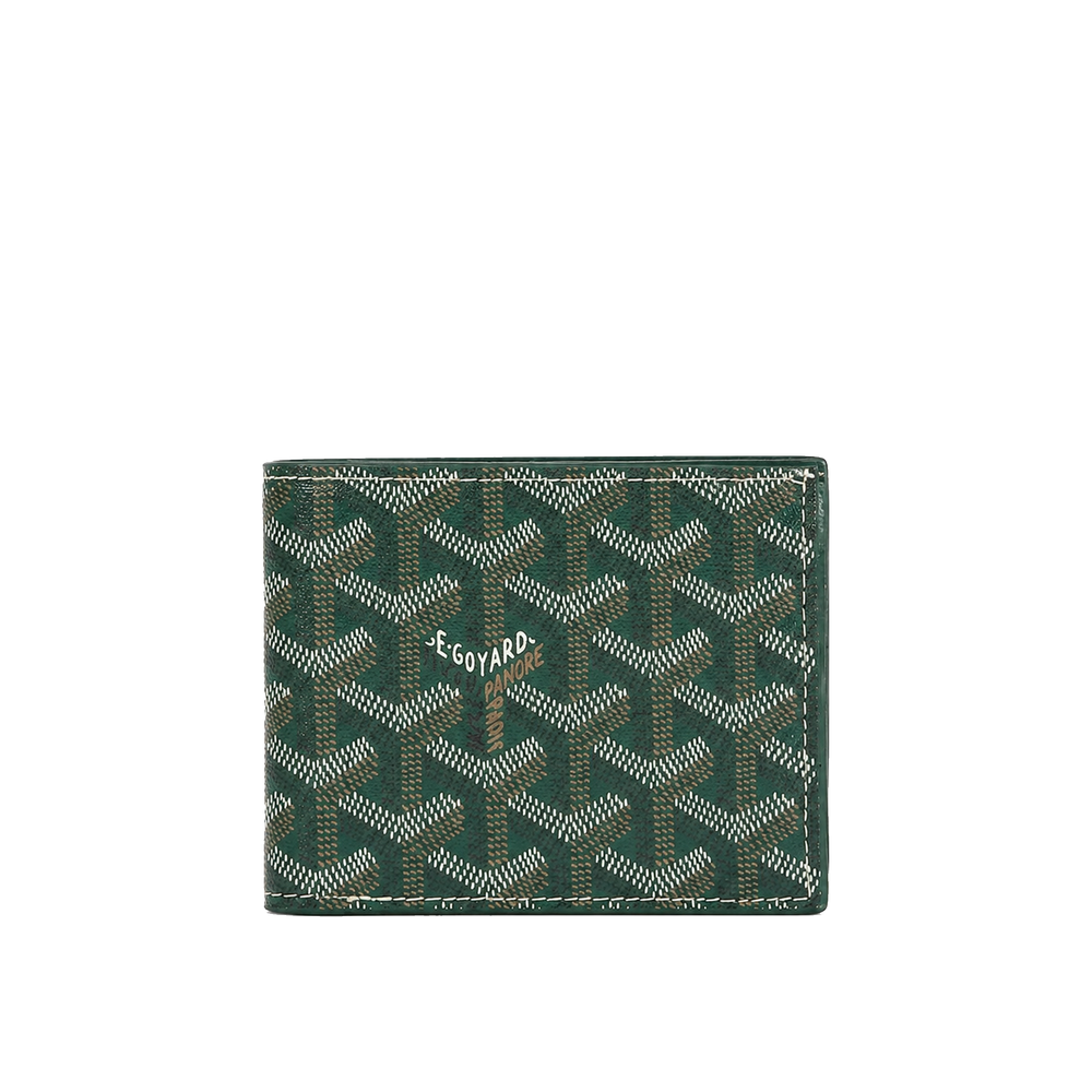 Billetera Bifold Signature Monogram – Emerald Gold