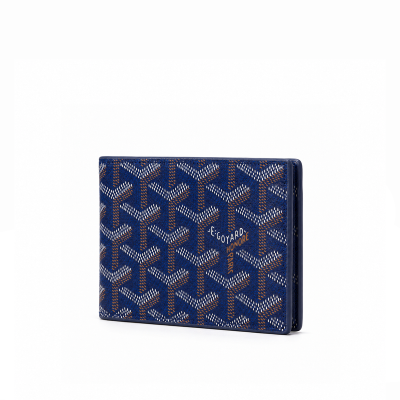 Billetera Bifold Signature Monogram – Royal Blue