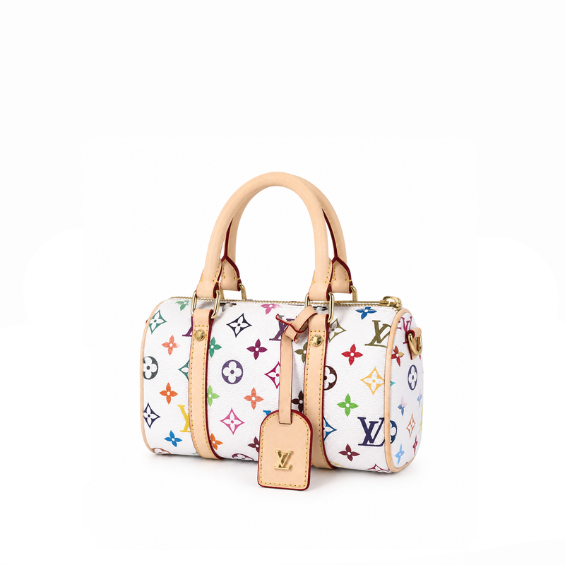 Bolso Mini Boston Monogram Multicolor – White Tan