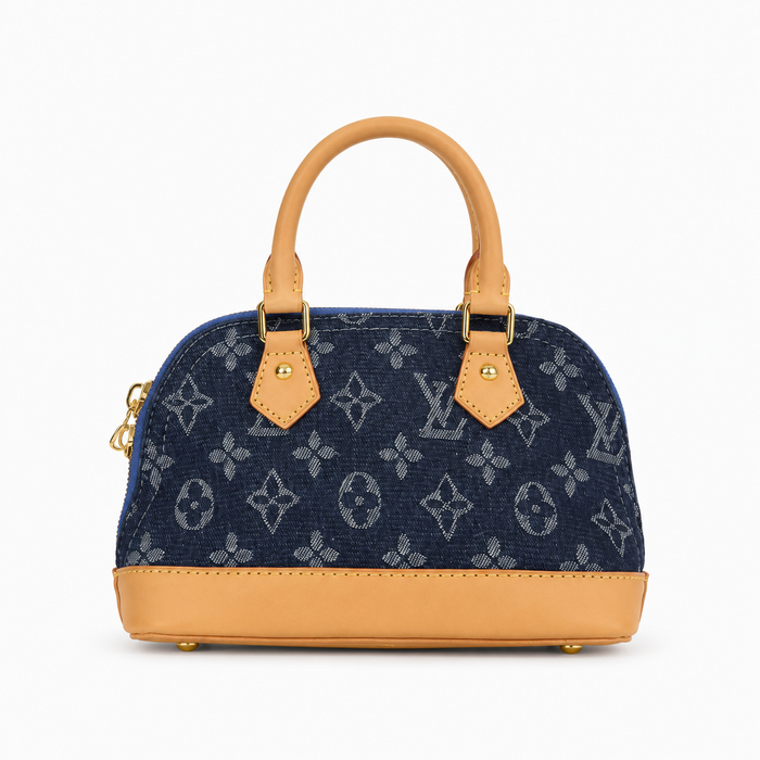 Bolso Satchel Denim Monogram Azul