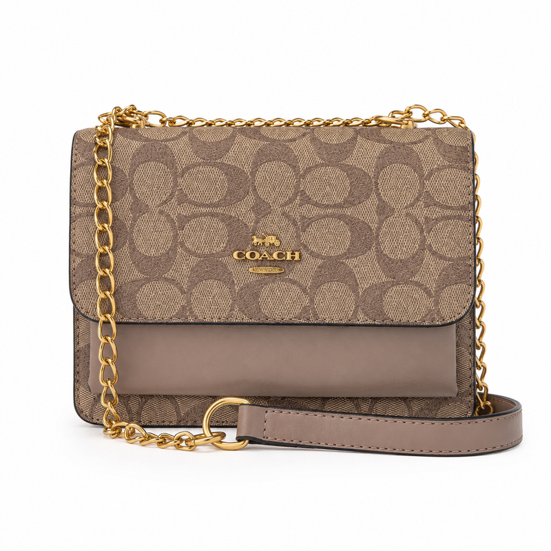 Crossbody Signature Beige con Cadena