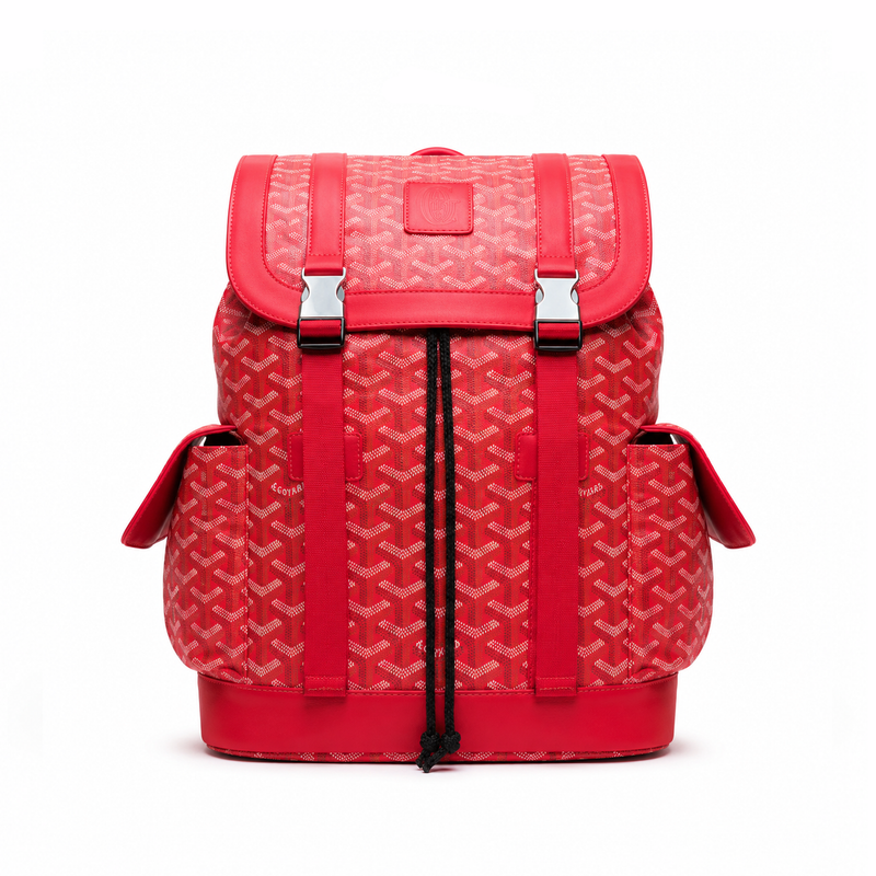 Morral Monogram Buckle – Red Silver