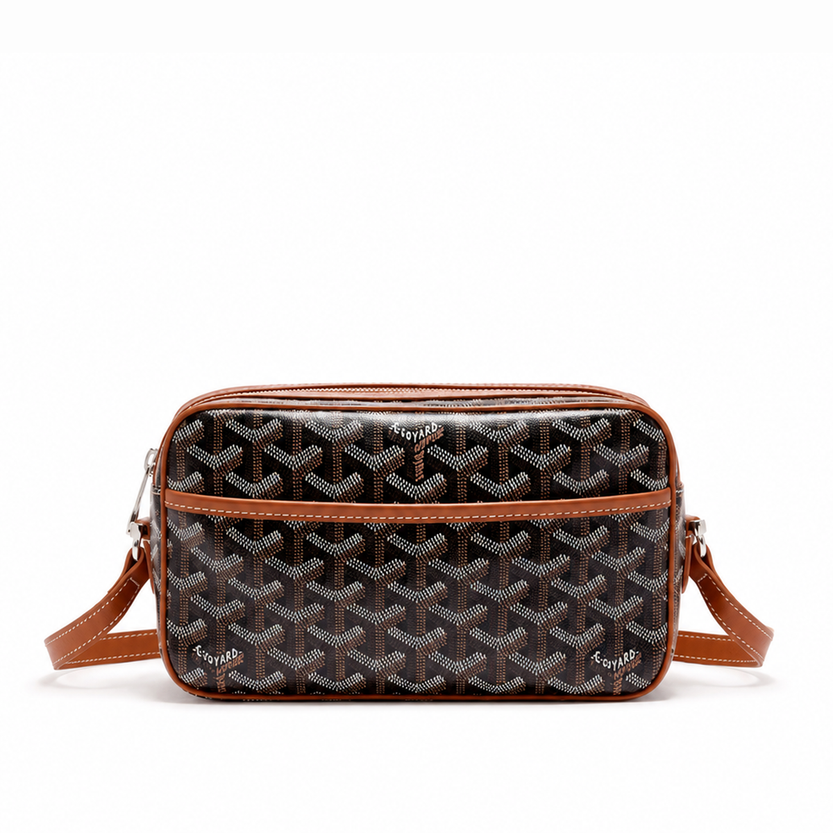 Bolso Crossbody Monogram Camera – Black Cognac