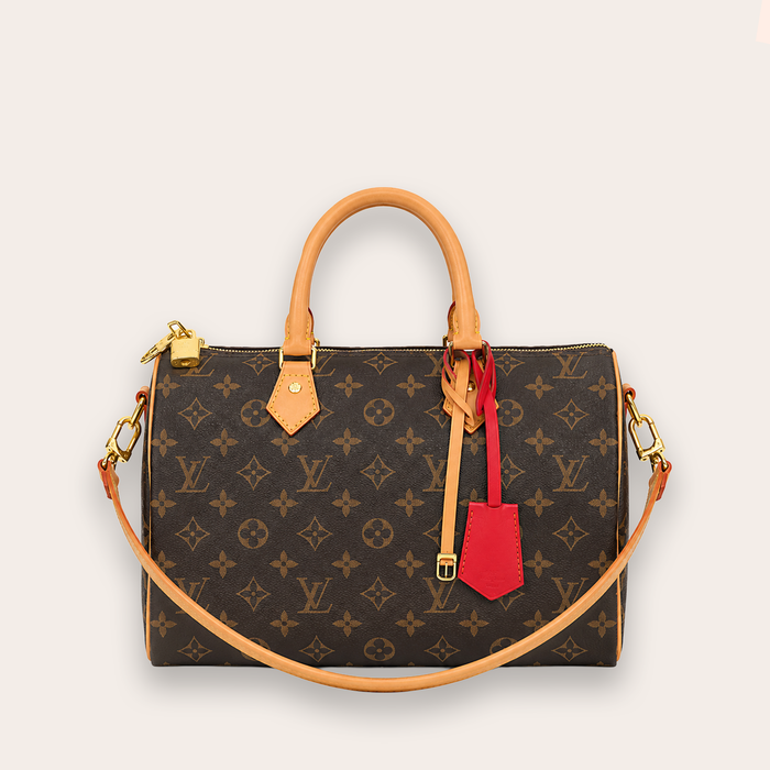 Bolso Boston Signature Monogram – Brown Tan Red