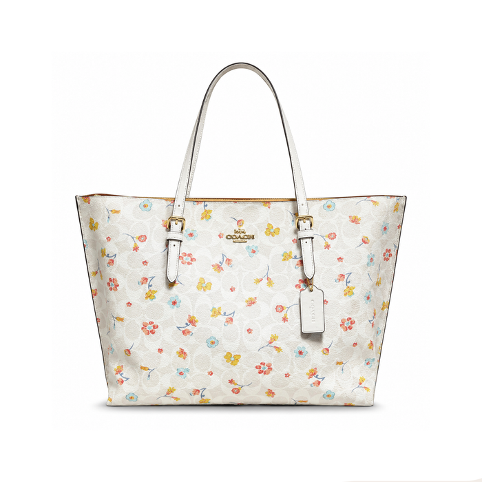 Bolso Tote Floral Monogram – Ivory Multicolor