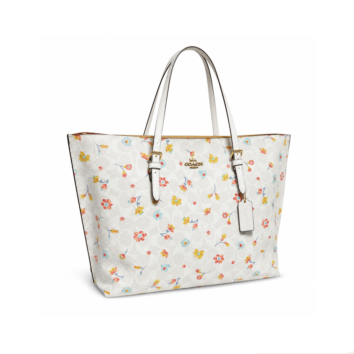 Bolso Tote Floral Monogram – Ivory Multicolor