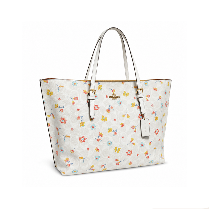 Bolso Tote Floral Monogram – Ivory Multicolor