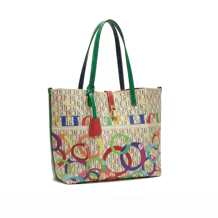 Bolso Tote Graphic Monogram – Cream Multicolor