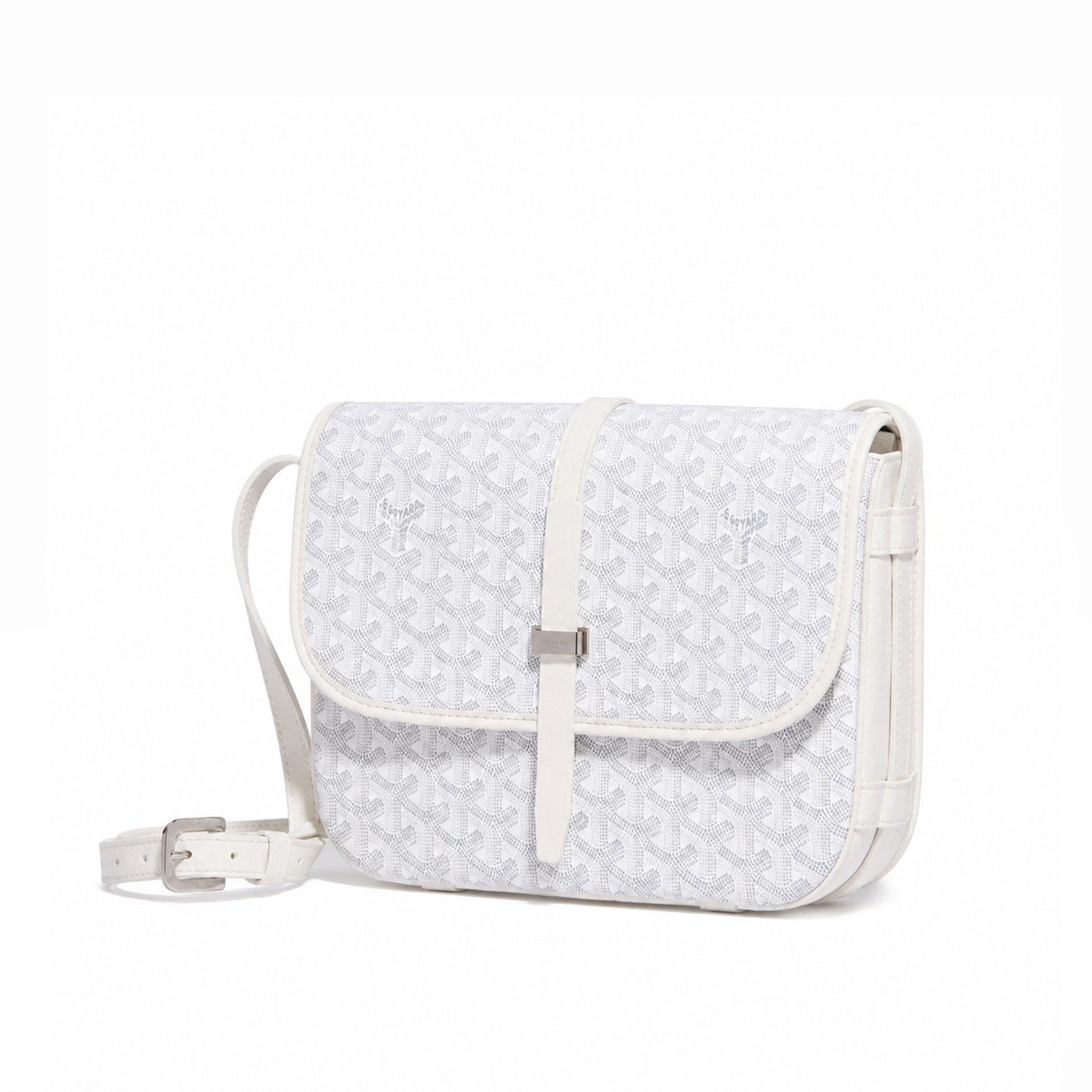 Bolso Crossbody Monogram Flap – White Silver