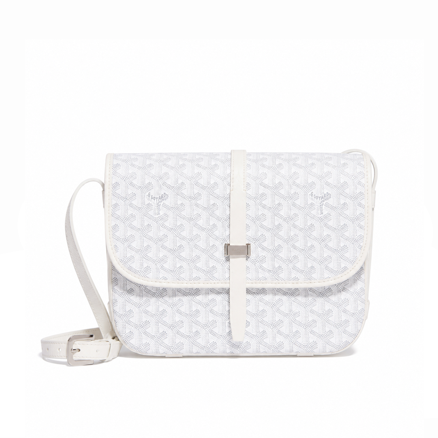 Bolso Crossbody Monogram Flap – White Silver