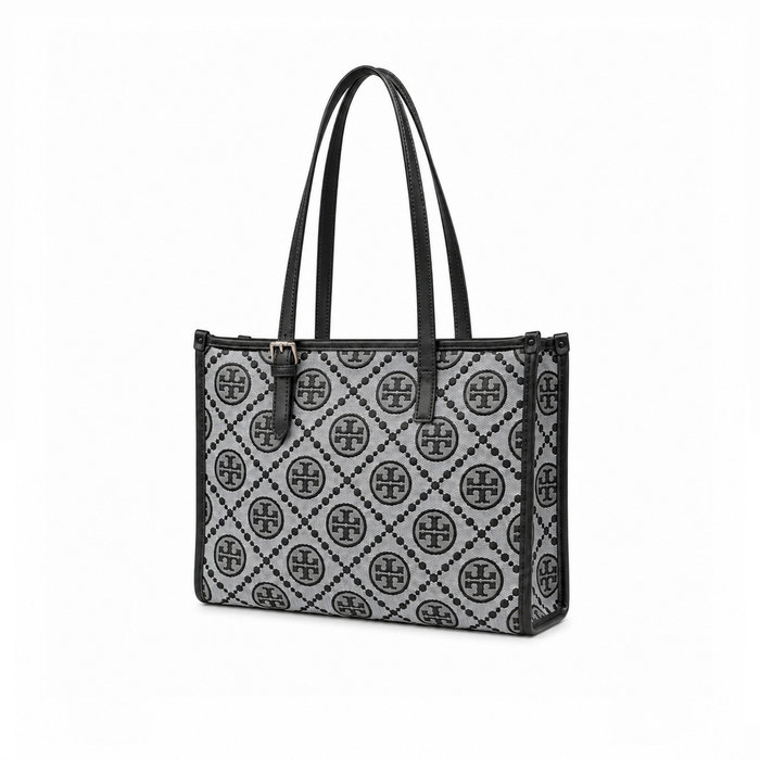 Bolso Tote Signature Monogram – Grey Black