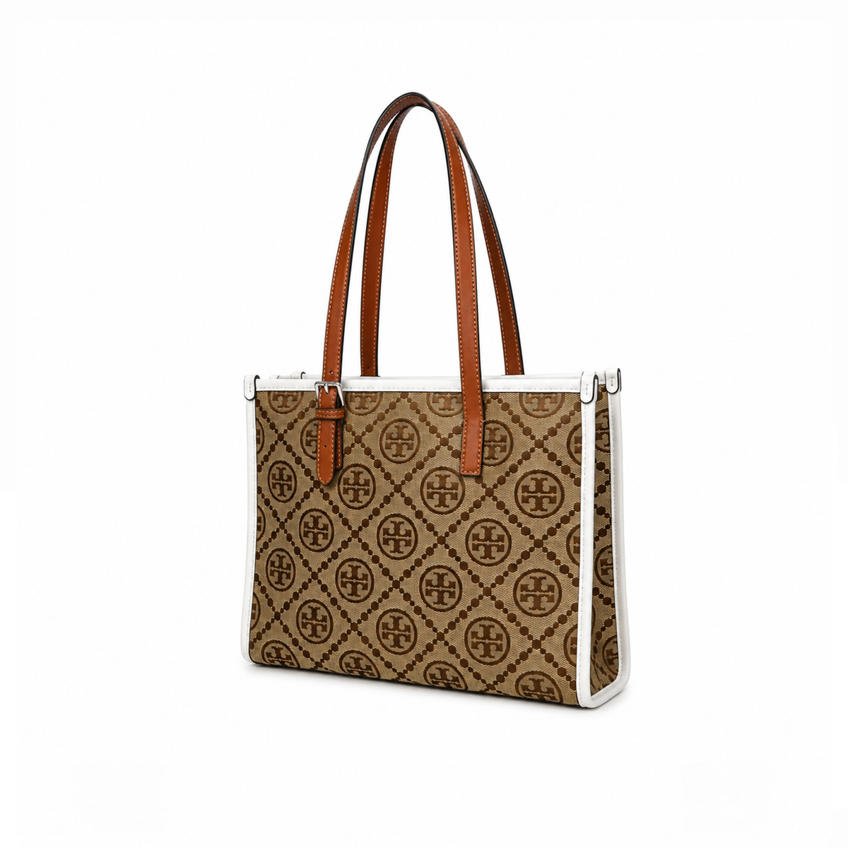 Bolso Tote Signature Monogram – Tan White