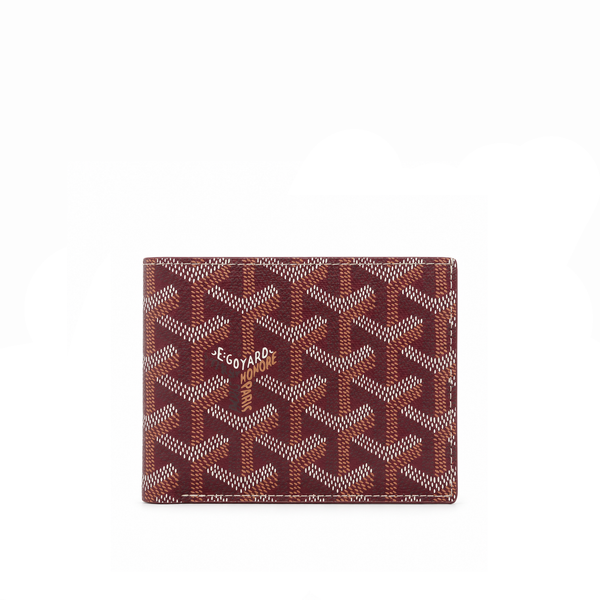 Billetera Bifold Signature Monogram – Burgundy Brown