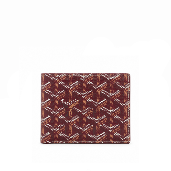 Billetera Bifold Signature Monogram – Burgundy Brown