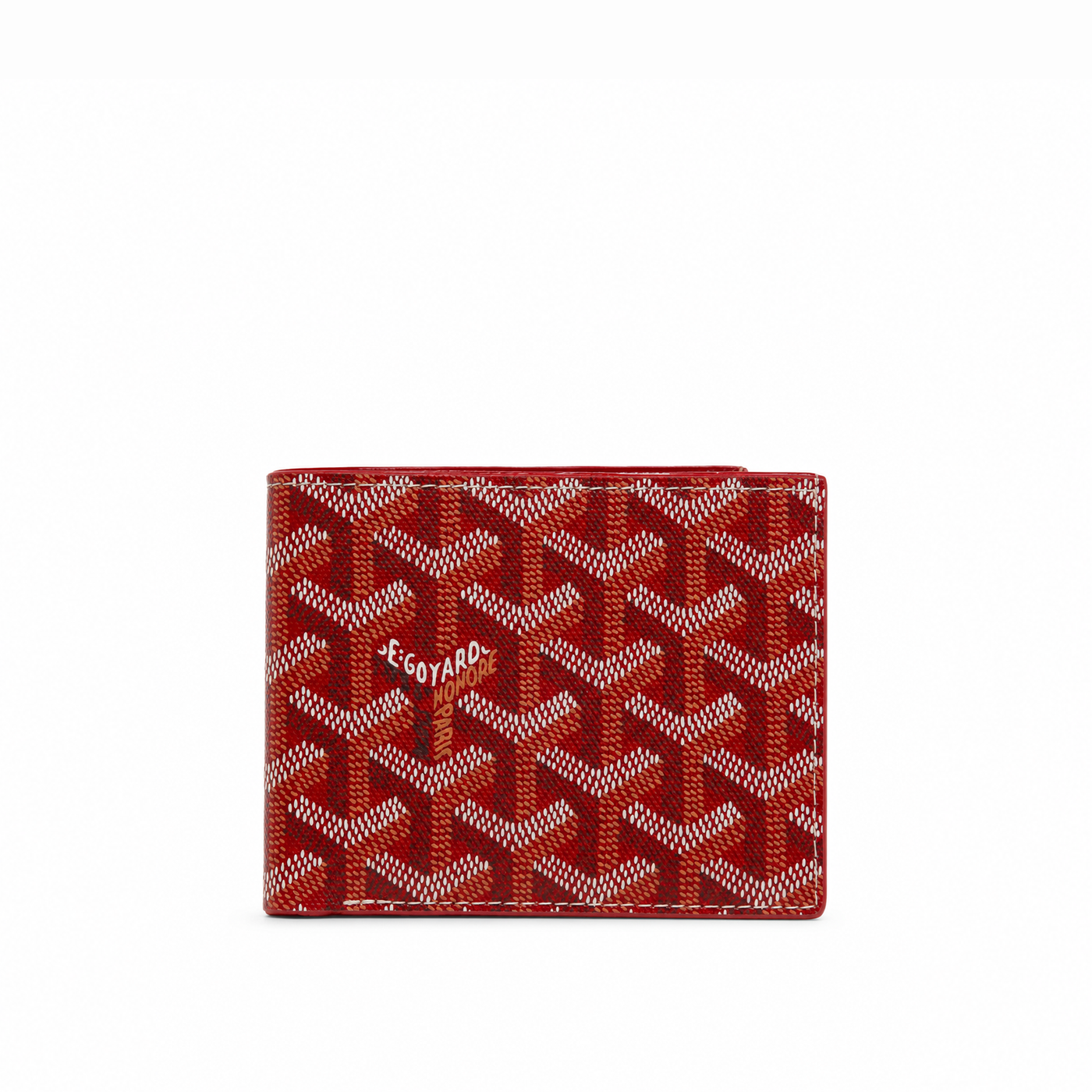 Billetera Bifold Signature Monogram – Burgundy Red