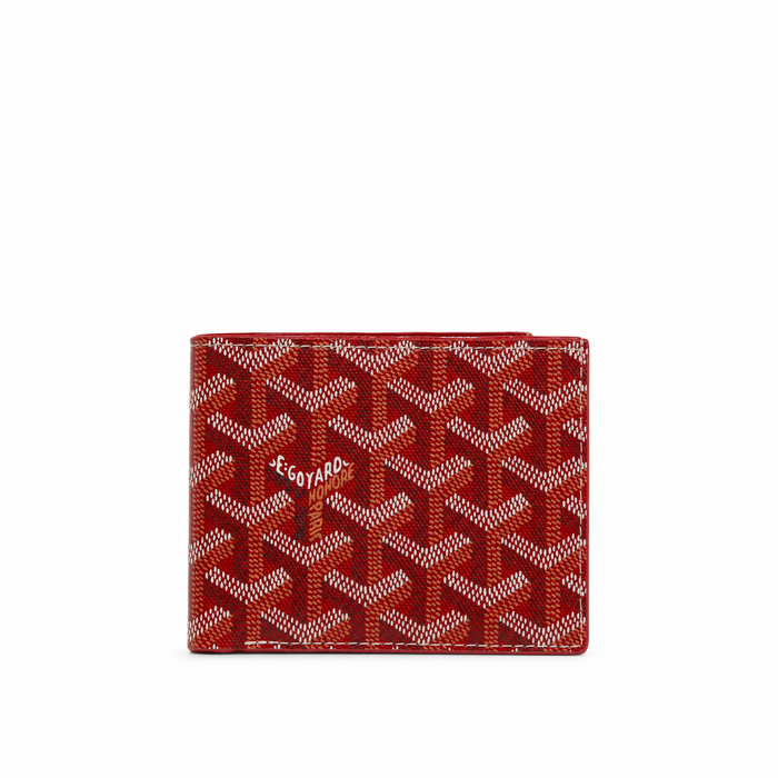 Billetera Bifold Signature Monogram – Burgundy Red