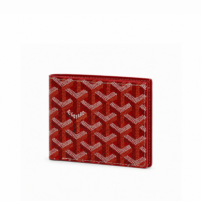 Billetera Bifold Signature Monogram – Burgundy Red