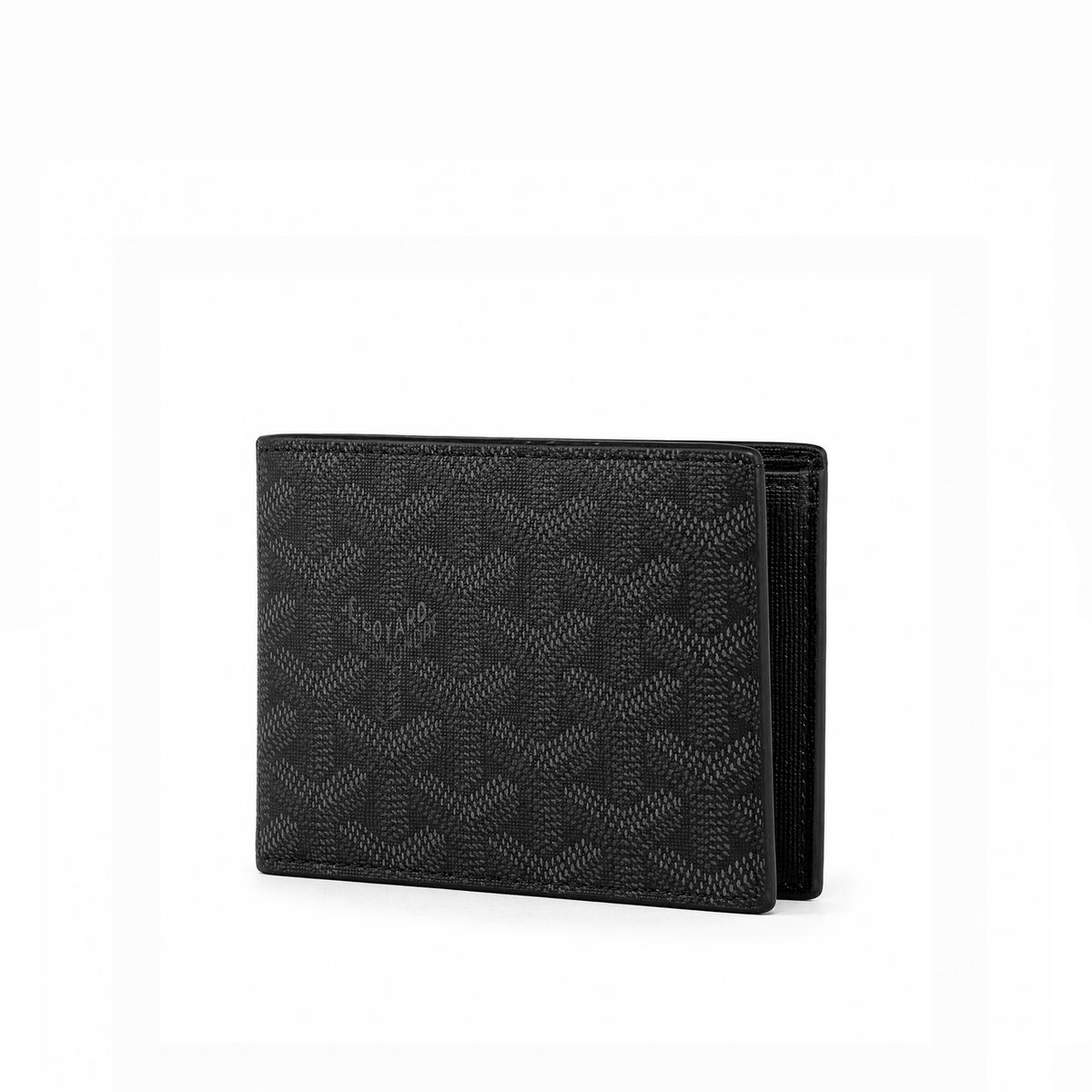 Billetera Bifold Signature Monogram – Charcoal Black