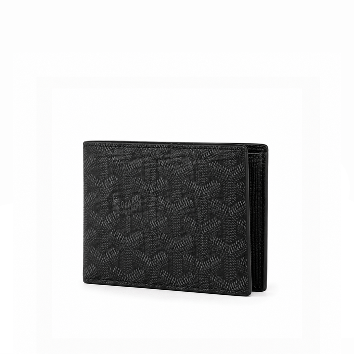 Billetera Bifold Signature Monogram – Charcoal Black