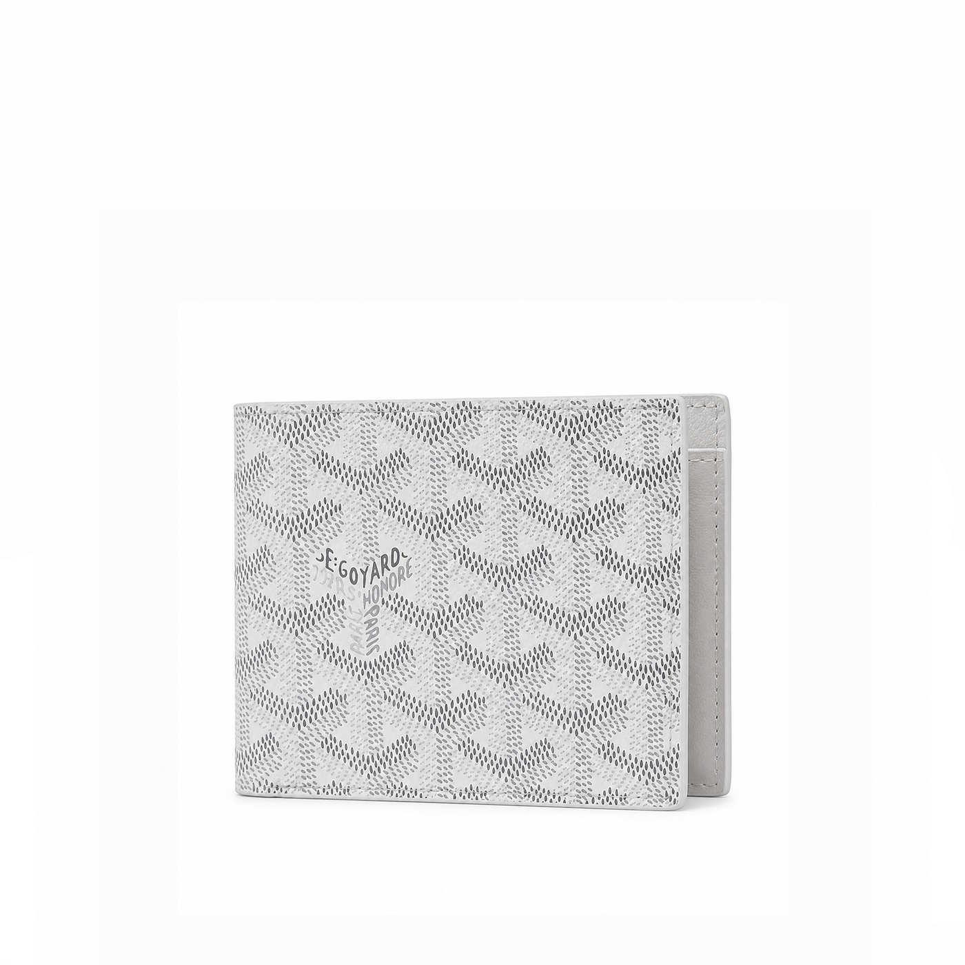 Billetera Bifold Signature Monogram – Ivory Grey