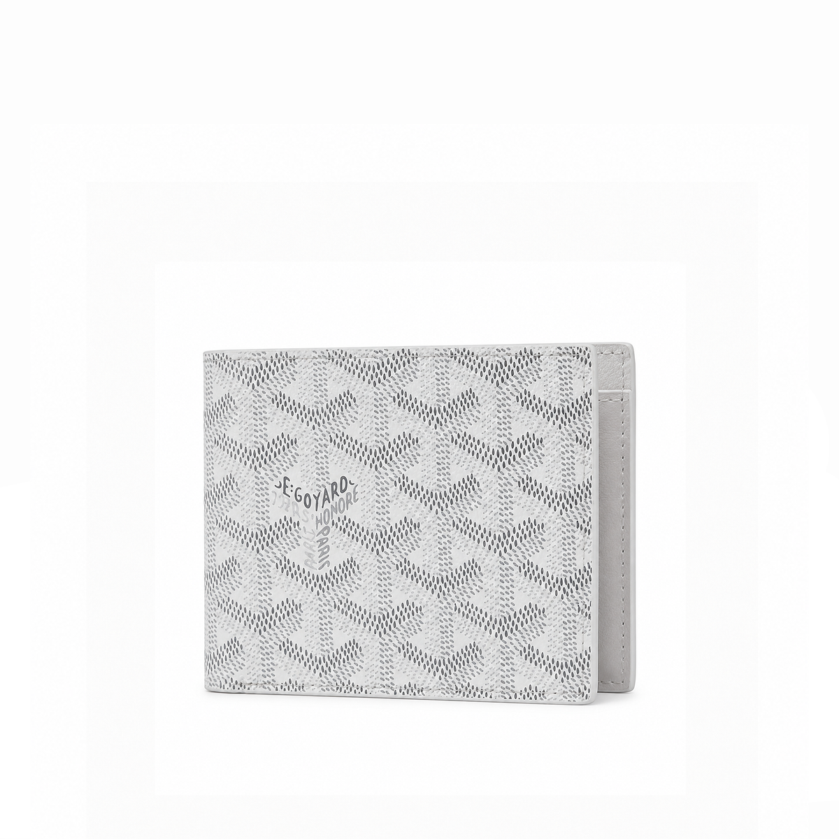 Billetera Bifold Signature Monogram – Ivory Grey