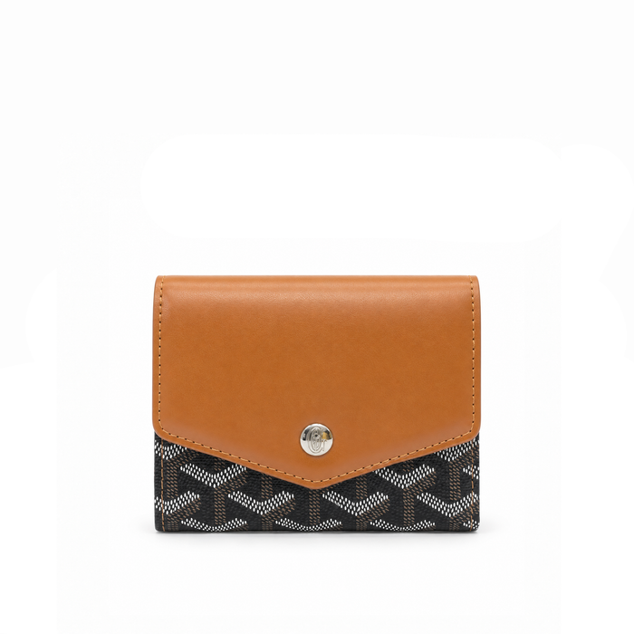 Billetera Compacta Signature Monogram Flap – Cognac Silver