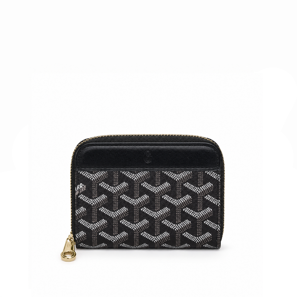 Billetera Compacta Zip Signature Monogram – Black Gold