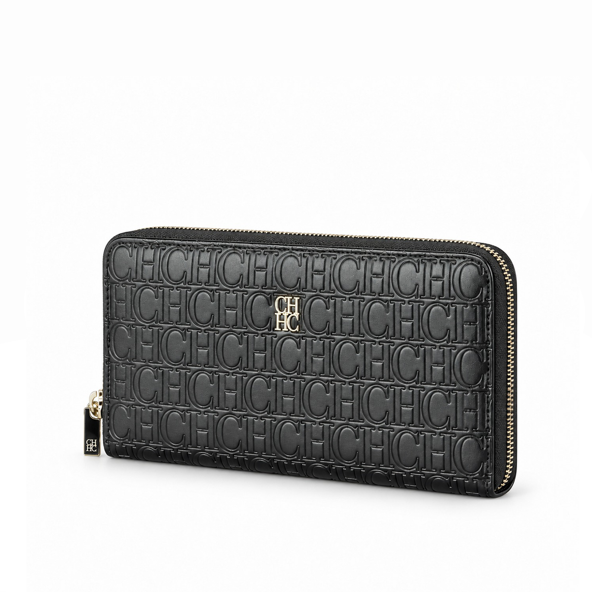 Billetera Larga Zip Around Embossed Monogram – Black