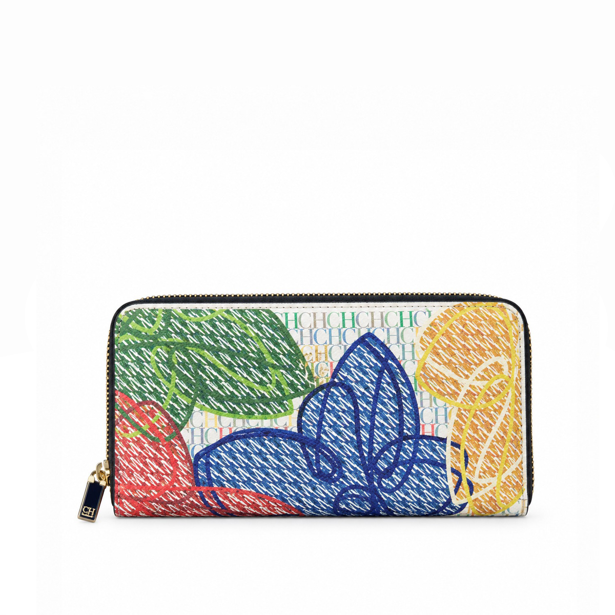 Billetera Larga Zip Around Graphic Monogram – Multicolor White