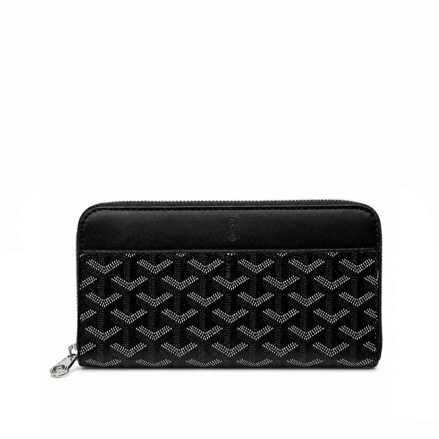 Billetera Zip Signature Monogram – Black Silver
