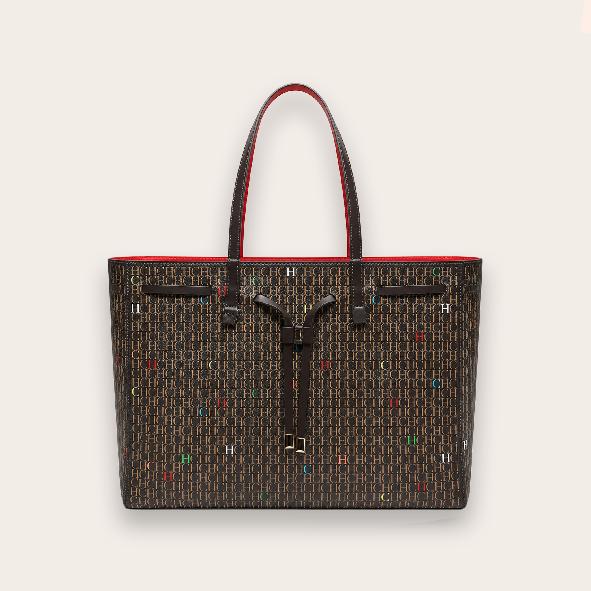 Bolso Carolina Herrera Monogram Tote – Brown Gold