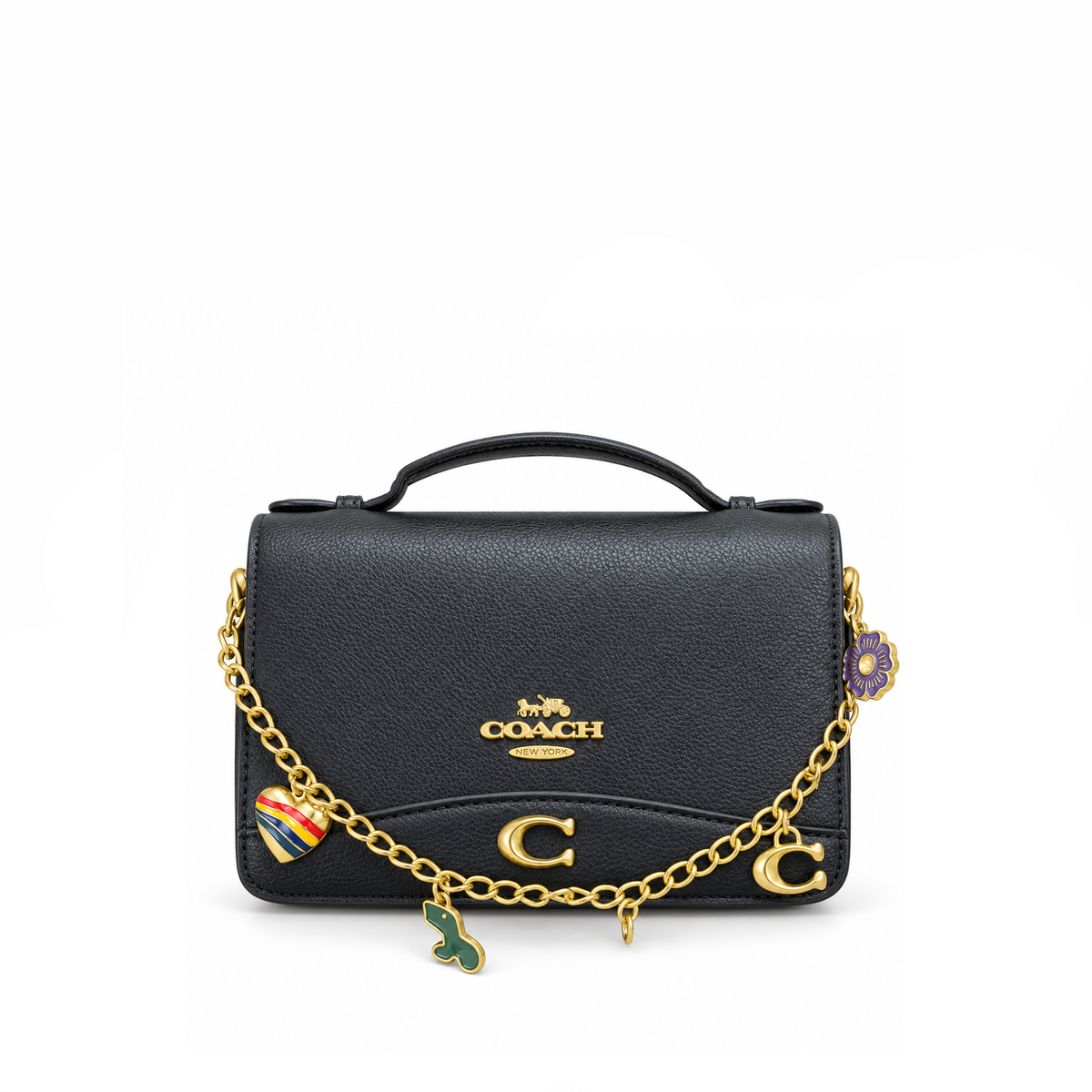 Bolso Crossbody Chain Charm Black Gold