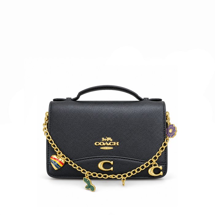 Bolso Crossbody Chain Charm Black Gold