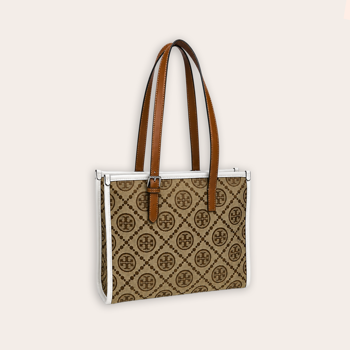Bolso Tote Signature Monogram – Tan White