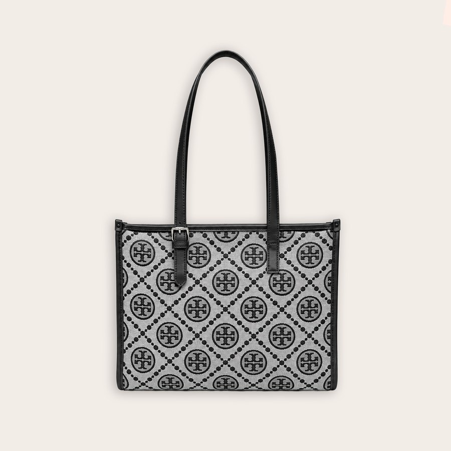 Bolso Tote Signature Monogram – Grey Black