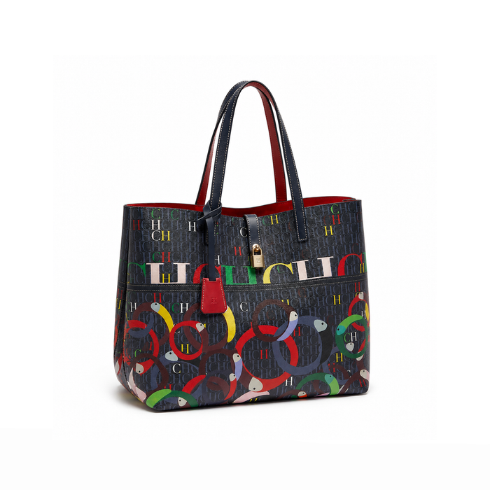 Bolso Tote Graphic Monogram – Navy Multicolor