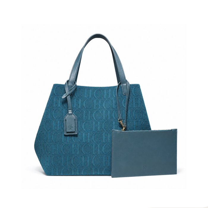 Bolso Tote Signature Pouch – Petrol Blue