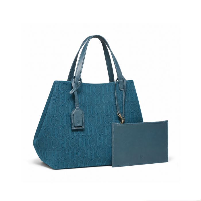 Bolso Tote Signature Pouch – Petrol Blue