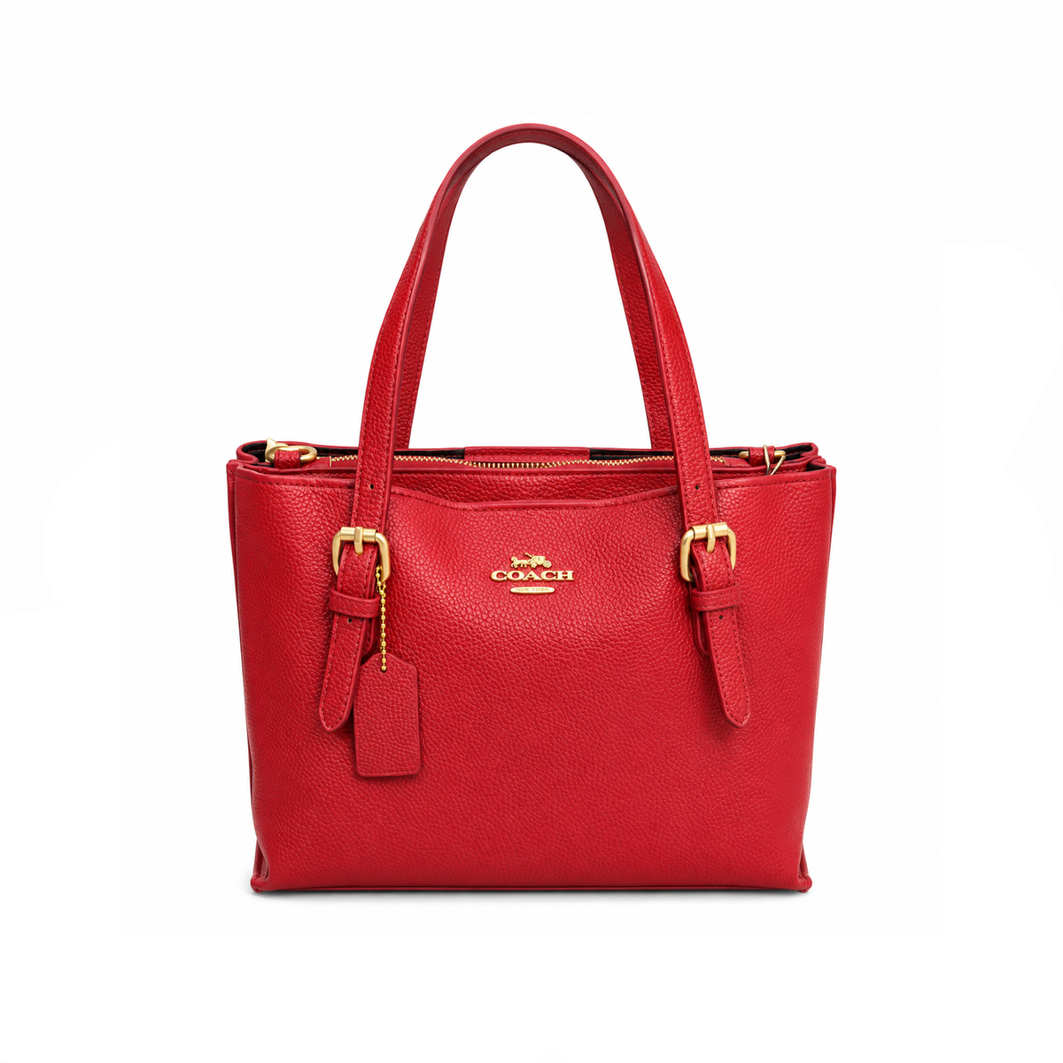 Bolso Tote Structured Classic Cherry Red Gold