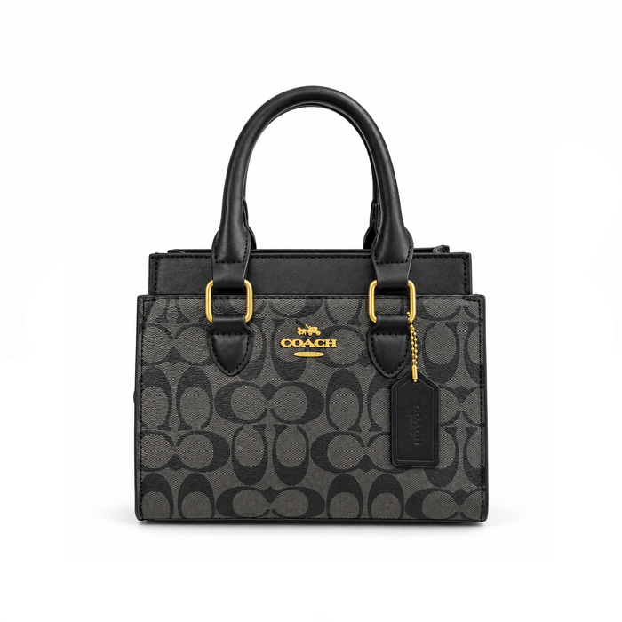 Bolso Tote Structured Signature Charcoal Black