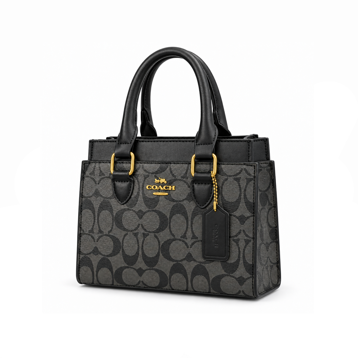Bolso Tote Structured Signature Charcoal Black