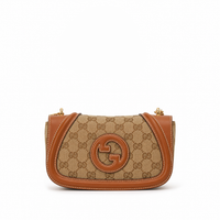 Bolso Crossbody Monogram Emblem – Beige Cognac