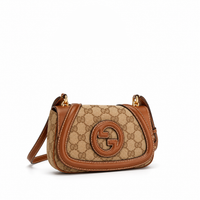 Bolso Crossbody Monogram Emblem – Beige Cognac