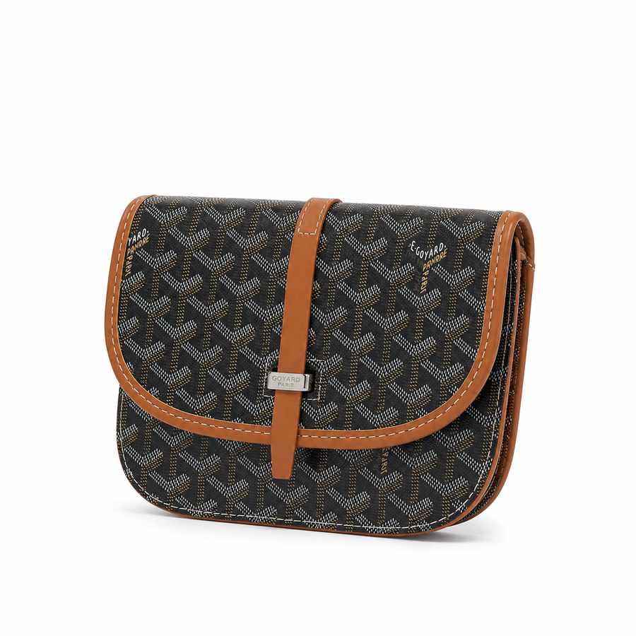 Bolso Crossbody Monogram Flap – Black Cognac