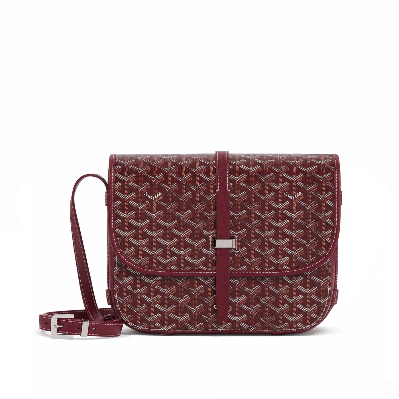 Bolso Crossbody Monogram Flap – Burgundy Silver