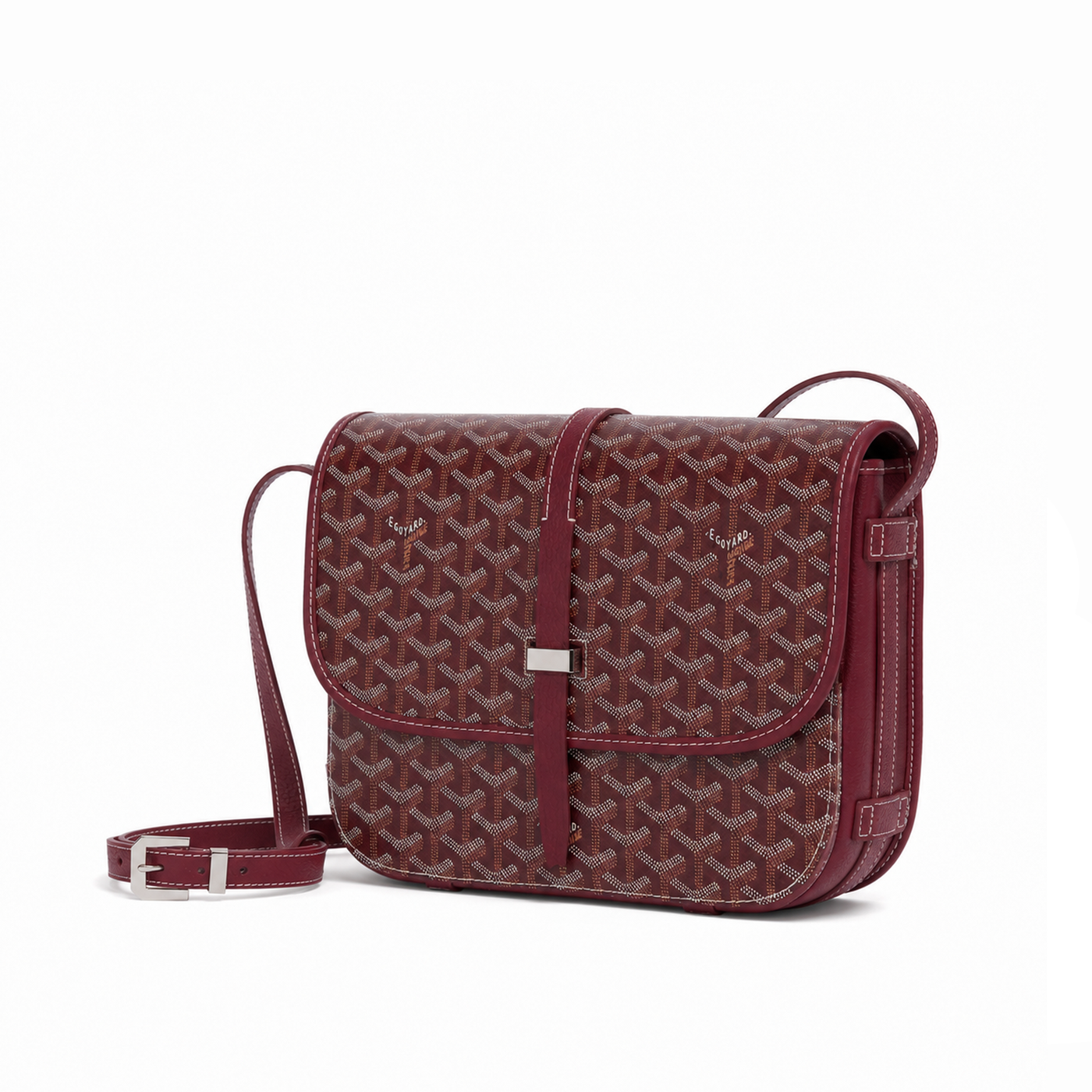 Bolso Crossbody Monogram Flap – Burgundy Silver
