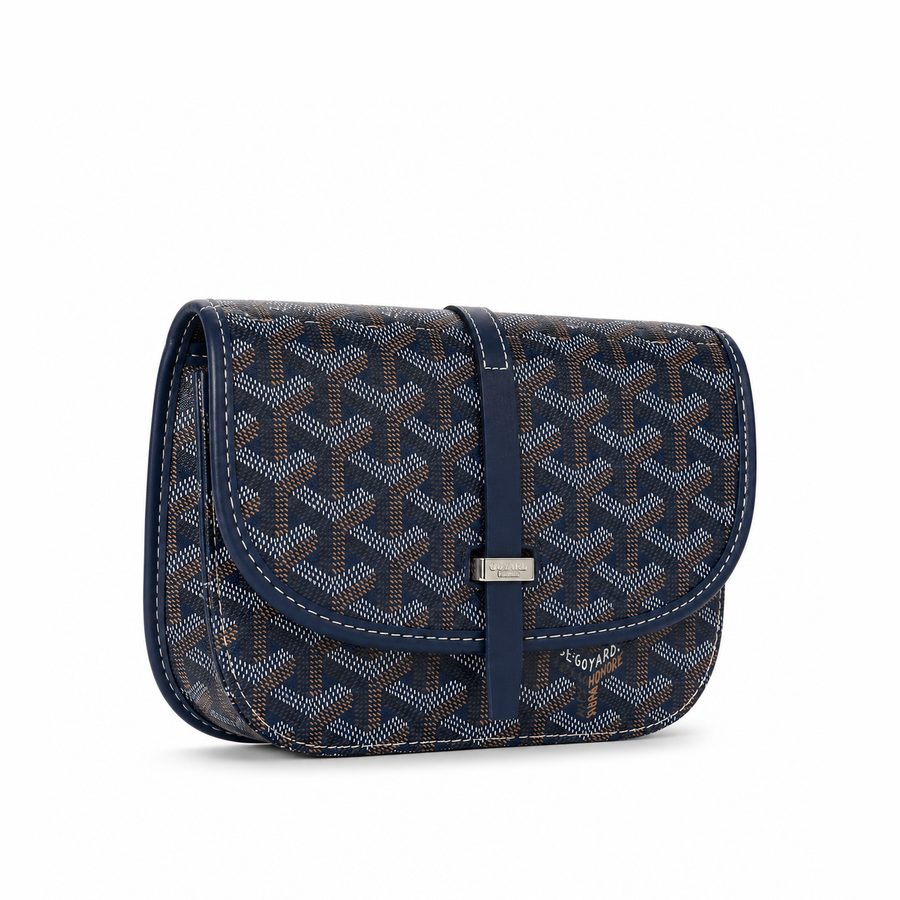 Bolso Crossbody Monogram Flap – Navy Cognac