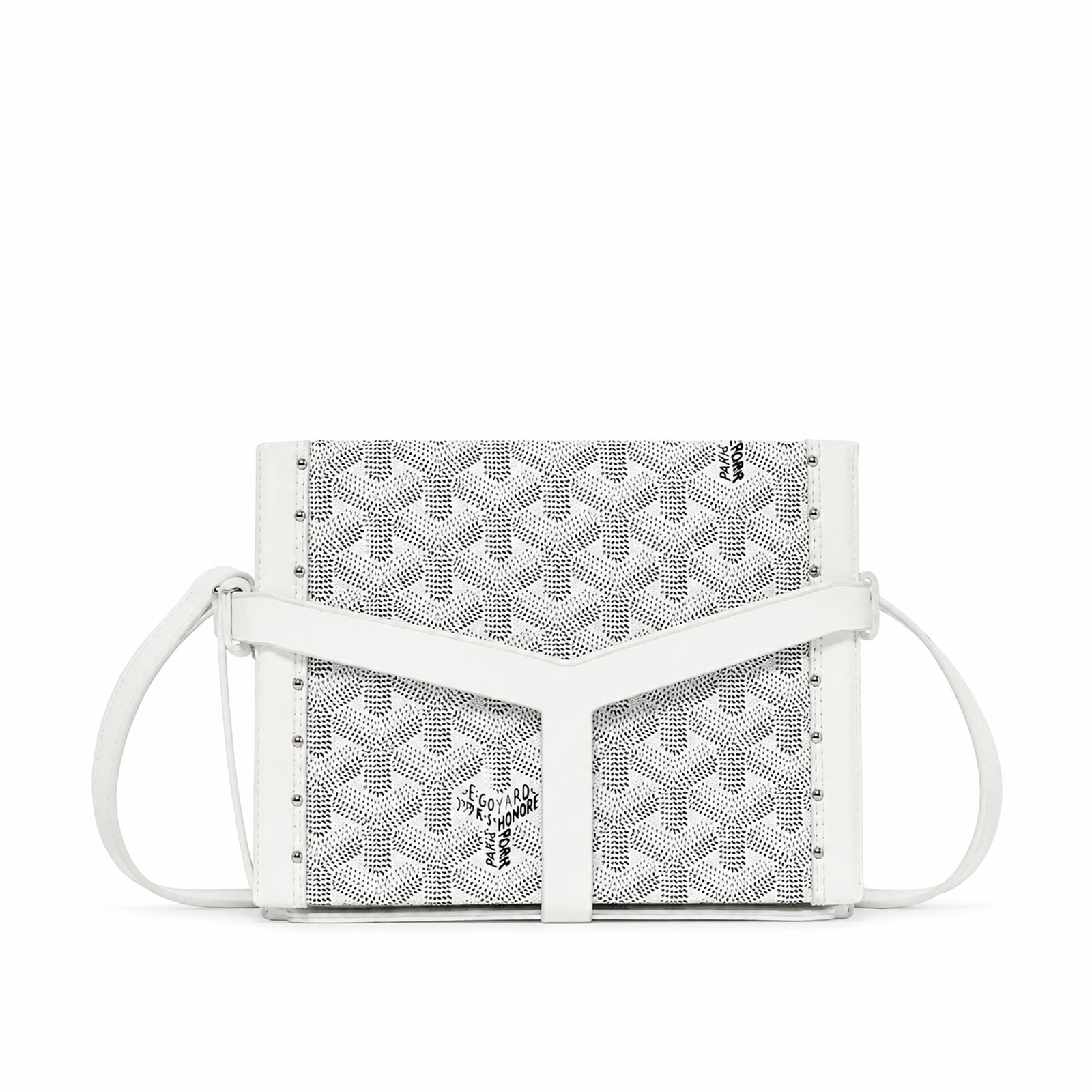 Bolso Crossbody Monogram Harness – White Silver