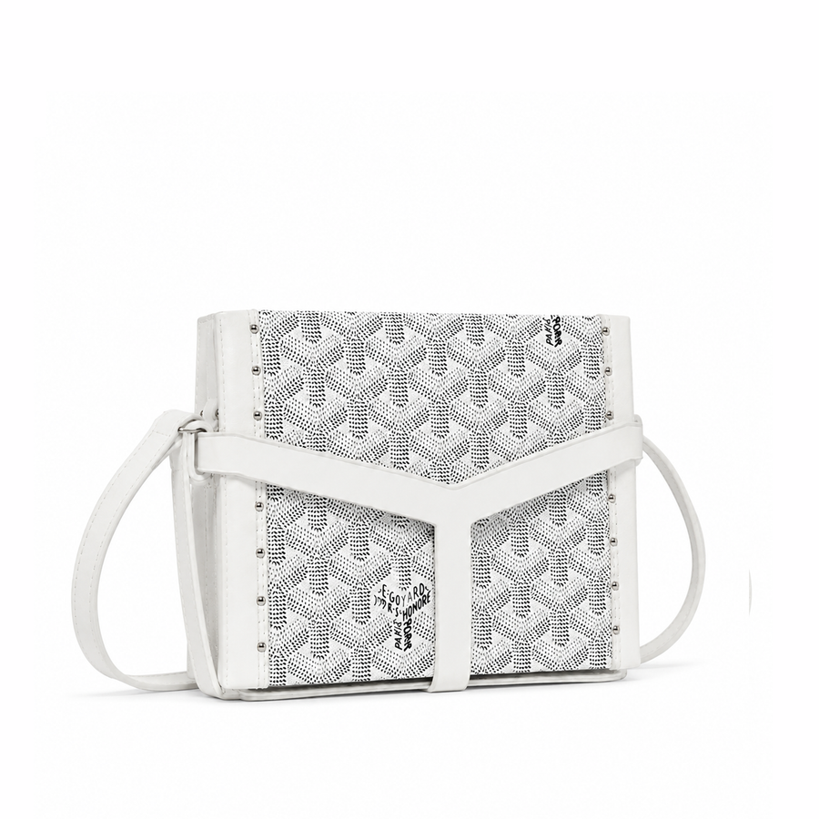 Bolso Crossbody Monogram Harness – White Silver