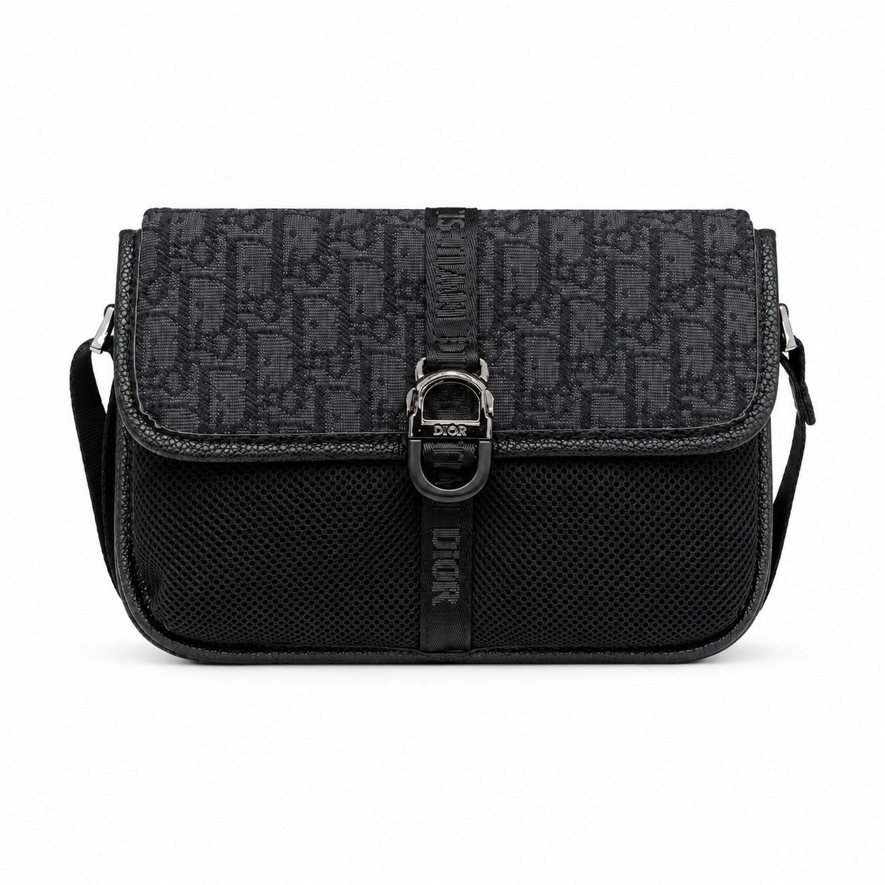 Bolso Crossbody Monogram Mesh – Black